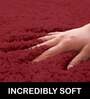 Maroon Solid Microfibre 30x18 Inches AntiSkid Bath Mat