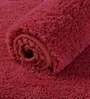 Maroon Solid Microfibre 30x18 Inches AntiSkid Bath Mat