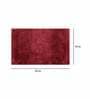 Maroon Solid Microfibre 30x18 Inches AntiSkid Bath Mat