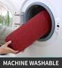 Maroon Solid Microfibre 30x18 Inches AntiSkid Bath Mat