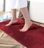 Maroon Solid Microfibre 36x24 Inches AntiSkid Bath Mat