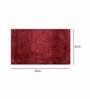 Maroon Solid Microfibre 36x24 Inches AntiSkid Bath Mat