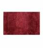 Maroon Solid Microfibre 36x24 Inches AntiSkid Bath Mat