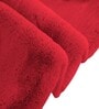 Maroon Solid Polyester 4 X 6 Feet Machine Made Carpet