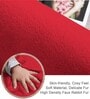 Maroon Solid Polyester 4 X 6 Feet Machine Made Carpet