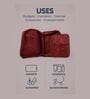 Maroon Solid Travel Organizer Pouch