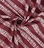 Maroon Striped 300 TC Cotton Queen Sized Bed Sheets with 2 Pillow Covers