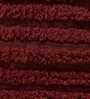 Maroon Striped Polyester 1 Seater Sofa Cover (Pack of 4)