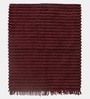 Maroon Striped Polyester 3 Seater Sofa Cover (Pack of 6)