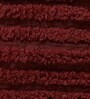 Maroon Striped Polyester 3 Seater Sofa Cover (Pack of 6)