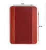 Maroon Geometric Polypropylene 24x16 Inches AntiSkid Bath Mat