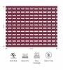 Maroon Striped PVC 24x19 Inches Antiskid Shower Bath Mat