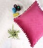 Maroon Textured Velvet 16 x 16 Inches Cushion Covers (Set of 5)