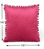 Maroon Textured Velvet 16 x 16 Inches Cushion Covers (Set of 5)