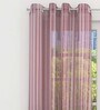 Red Tissue Light Filtering 5 Feet Eyelet Curtain (Set of 2)