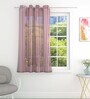 Red Tissue Light Filtering 5 Feet Eyelet Curtain (Set of 2)