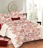 Maroon Traditional 150 TC 100% Cotton King Sized Bed Sheets with 2 Pillow Covers