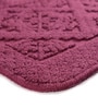 Maroon Geometric Cotton 17x25 Inches AntiSkid (Set of 2) Bath Mats