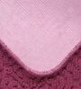 Maroon Geometric Cotton 17x25 Inches AntiSkid (Set of 2) Bath Mats