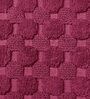 Maroon Geometric Cotton 17x25 Inches AntiSkid Bath Mat