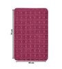 Maroon Geometric Cotton 17x25 Inches AntiSkid Bath Mat