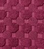 Maroon Geometric Cotton 17x39 Inches AntiSkid Bath Mat