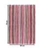 Maroon Stripe Cotton 19x27 Inches AntiSkid Bath Mat