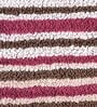 Maroon Stripe Cotton 19x27 Inches AntiSkid Bath Mat