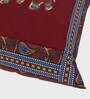 Maroon Traditional Cotton Embroidered Cushion Cover