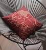 Maroon Traditional Cotton Embroidered Cushion Covers (3pcs)