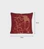 Maroon Traditional Cotton Embroidered Cushion Covers (3pcs)