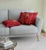 Maroon Traditional Cotton Embroidered Cushion Covers (3pcs)