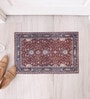 Maroon Traditional Hand Woven 3 Ft X 2 Ft Dhurrie