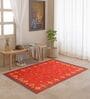 Maroon Traditional Hand Woven 6 Ft X 4 Ft  Dhurrie