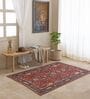 Maroon Traditional Hand Woven 6 Ft X 4 Ft  Dhurrie