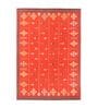 Maroon Traditional Hand Woven 6 Ft X 4 Ft  Dhurrie