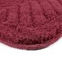 Maroon Geometric Microfibre 19x27 Inches AntiSkid Bath Mat