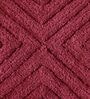 Maroon Geometric Microfibre 19x27 Inches AntiSkid Bath Mat