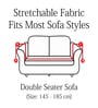 Maroon Traditional Polyester 73x57 Inches 2 Seater Sofa Cover