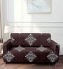 Maroon Traditional Polyester 73x57 Inches 2 Seater Sofa Cover