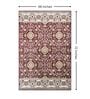 Maroon Traditional PP Heatset 4 x 6 Feet  Machine -Made Carpet
