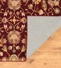 Maroon Traditional Wool Blend 5' X 7' Hand Tufted Carpet