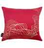 Maroon Velvet Abstract 16X16 Inches Cushion Covers (Pack of 2)