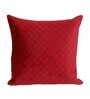 Maroon Velvet Textured 16x16 inches Cushion Covers (Pack of 2)