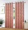 Maroon Velvet Abstract 5 Foot Ring Top Window Curtain