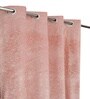 Maroon Velvet Abstract 5 Foot Ring Top Window Curtain