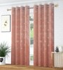 Maroon Velvet Abstract 7 Foot Ring Top Door Curtain