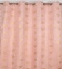 Maroon Velvet Coral Branch Print  9 Foot Ring Top Window Curtains Set Of 2