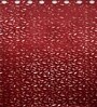 Maroon Velvet Feather 5Ft Ring Top Window Curtains Pack of  2