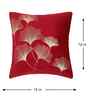 Maroon Velvet Floral 12X12 Inches Cushion Covers (Pack of 5)